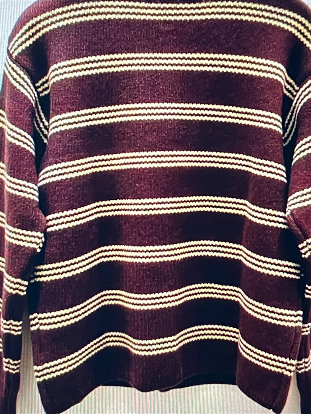 Miu Miu Striped Cardigan in Purple & White Like New - Picture 2 of 8